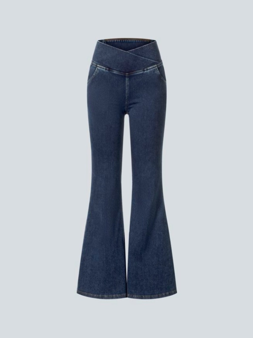 NWT‎ Halara Flex™ High Waisted Crossover Pocket InstantCool Washed flare jeans